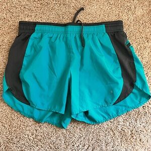 Teal and Black Athletic Shorts
